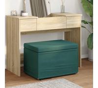 vidaXL Taburete Verde oscuro 61 x 41 x 40 cm Tela y Madera Ingeniería
