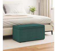 vidaXL Taburete Verde oscuro 81 x 41 x 40 cm Tela y Madera Ingeniería
