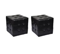 vidaXL Taburetes cubo negros