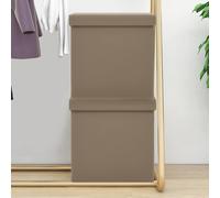 vidaXL Taburetes de almacenaje plegables 2 uds capuchino PVC