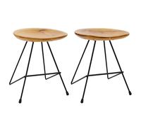 Vidaxl taburetes de cocina 2 unidades madera de teca maciza