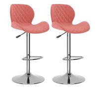 Vidaxl taburetes de cocina 2 unidades terciopelo rosa