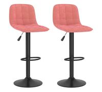 Vidaxl taburetes de cocina 2 unidades terciopelo rosa