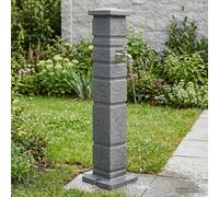 vidaXL Tanque de Jardín Gris antracita 26 x 26 x 101 cm PE