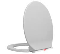 vidaXL Tapa de WC cierre suave desenganche rápido ovalada gris claro