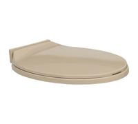 vidaXL Tapa y asiento de váter con cierre suave ovalada beige