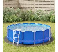 vidaXL Tapiz de suelo piscina geotextil de poliéster gris claro Ø306cm
