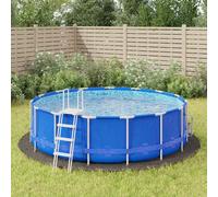 vidaXL Tapiz de suelo para piscina geotextil de poliéster gris claro Ø428 cm
