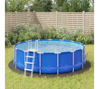 vidaXL Tapiz de suelo piscina geotextil de poliéster gris claro Ø428cm