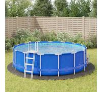 vidaXL Tapiz de suelo piscina geotextil de poliéster gris claro Ø500cm