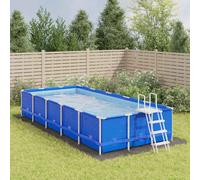 vidaXL Tapiz de suelo piscina geotextil poliéster gris claro 750x370cm