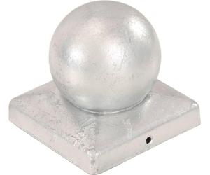 vidaXL Tapones para postes, 6 unidades, forma esférica, metal galvanizado, 101 x 101 mm