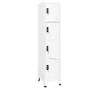 vidaXL Taquilla Armario Casillero Escuela de Acero Blanco 38x45x180 cm