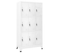vidaXL Taquilla con 9 compartimentos acero 90x45x180 cm