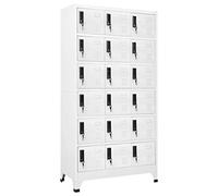 vidaXL Taquilla de Acero Blanco 90x40x180 cm