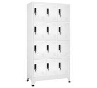 vidaXL Taquilla de acero blanco 90x45x180 cm