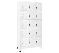 vidaXL Taquilla de acero gris claro 90x40x180 cm