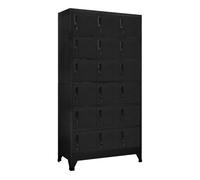 Vidaxl taquilla de acero negro 90x40x180 cm