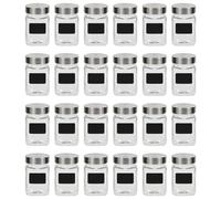 vidaXL Tarros de almacenaje con pegatina 24 unidades 300 ml