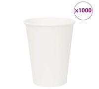 vidaXL Tazas de café de papel 1000 uds 12oz 300ml blanco