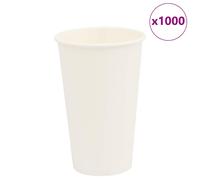 vidaXL Tazas de café de papel 1000 uds 16oz 400ml blanco