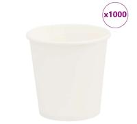 vidaXL Tazas de café de papel 1000 uds 4oz 100ml blanco