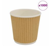 vidaXL Tazas de café de papel 1000 uds 4oz 100ml marrón