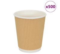 vidaXL Tazas de café de papel 500 uds 8oz 200ml blanco