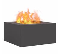 Tazón De Fuego Negro 80 X 80 X 40 Cm Acero Autopatinable Vidaxl