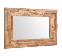 vidaXL Teca Espejo Decorativo Madera Decoración Pared Entrada Dimensiones 60 x 60 cm, 90 x 60 cm, 120 x 60 cm