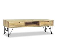 vidaXL Teca Mueble de Televisón 120x35x35 cm Madera Aparador Mesa TV Auxiliar