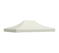 vidaXL Techo de Carpa para Celebraciones Cenador Toldo Cubierta Superior Carpa Plegable Jardín Patio Marquesina Fiesta Crema 4x3 m 270 g/m²