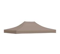 vidaXL Techo de Carpa para Celebraciones Cenador Toldo Cubierta Superior Carpa Plegable Jardín Patio Marquesina Fiesta Gris Taupe 4x3 m 270 g/m²