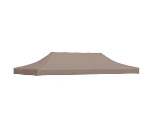 vidaXL Techo de Carpa para Celebraciones Cenador Toldo Cubierta Superior Carpa Plegable Jardín Patio Marquesina Fiesta Gris Taupe 6x3 m 270 g/m²