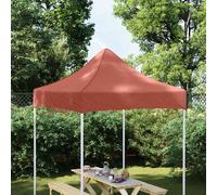 vidaXL Techo de Carpa para Celebraciones Cenador Toldo Cubierta Superior Carpa Plegable Jardín Patio Marquesina Fiesta Terracota 2x2 m 270 g/m²