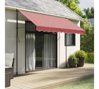 vidaXL Tela de cenefa de toldo de repuesto rayas burdeos 280x20 cm