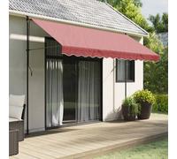 vidaXL Tela de cenefa de toldo de repuesto rayas burdeos 330x20 cm