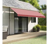 vidaXL Tela de cenefa de toldo de repuesto rayas burdeos 430x20 cm