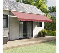 vidaXL Tela de cenefa de toldo de repuesto rayas burdeos 480x20 cm