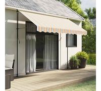vidaXL Tela de cenefa de toldo de repuesto rayas de colores 300 cm