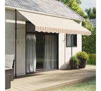 vidaXL Tela de cenefa de toldo de repuesto rayas de colores 350 cm