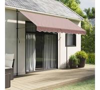vidaXL Tela de cenefa de toldo de repuesto rayas marrón 280x20 cm