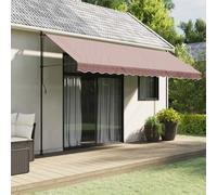 vidaXL Tela de cenefa de toldo de repuesto rayas marrón 430x20 cm