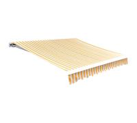 vidaXL Tela de repuesto para toldo amarillo y blanco 330x245 cm poliéster