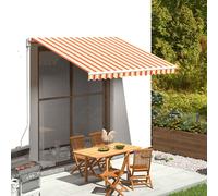 vidaXL Tela de repuesto para toldo amarillo y naranja 330x245 cm poliéster
