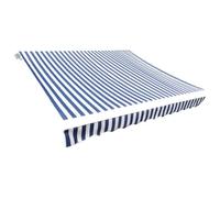vidaXL Tela de Repuesto para toldo Azul y Blanco 330x245 cm poliéster