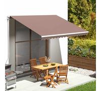 vidaXL Tela de repuesto para toldo marrón 380x295 cm poliéster