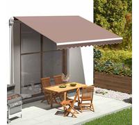 vidaXL Tela de repuesto para toldo marrón 380x345 cm poliéster