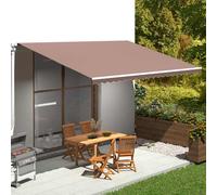 vidaXL Tela de repuesto para toldo marrón 480x345 cm poliéster