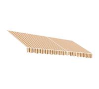 vidaXL Tela de Repuesto para toldo Naranja y Negro 380x345 cm poliéster
